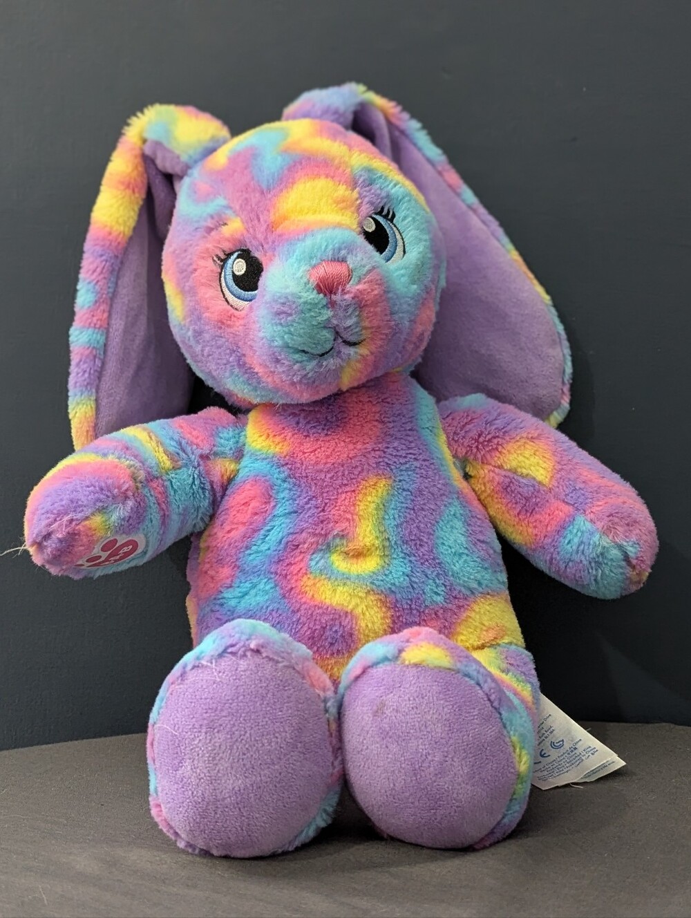 Build-A-Bear Workshop Spring Splash Bunny Tie Die Pastel Plush Stuffy